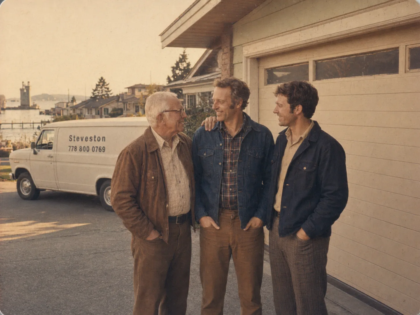 Three generations of the Steveston Garage Doors family in Richmond