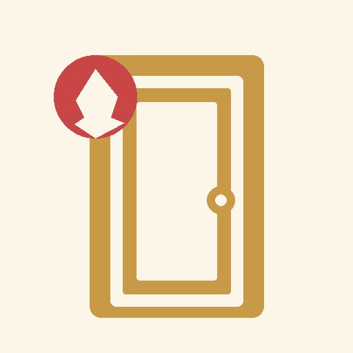 Fire-rated hollow metal mandoor with UL label