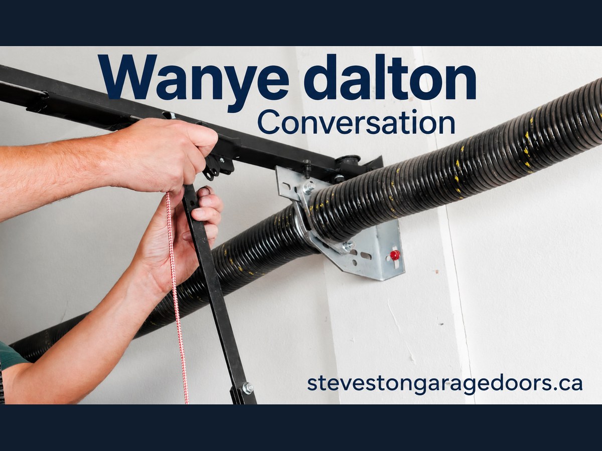Standard exposed torsion spring system installed after Wayne Dalton TorqueMaster conversion