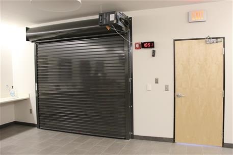 CornellCookson rolling steel door installed at a Bridgeport warehouse